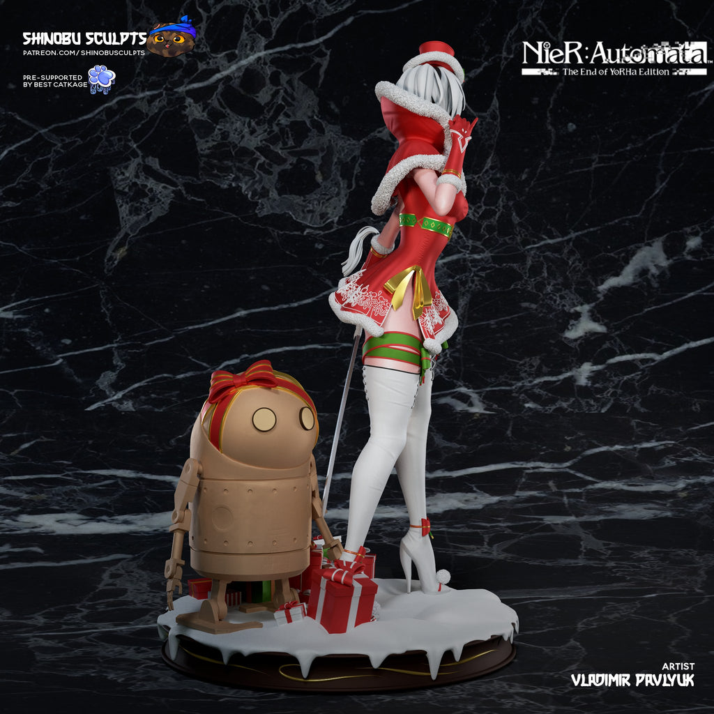 2B (NieR Automata) resin figure by Shinobu Sculpts — studio render 3