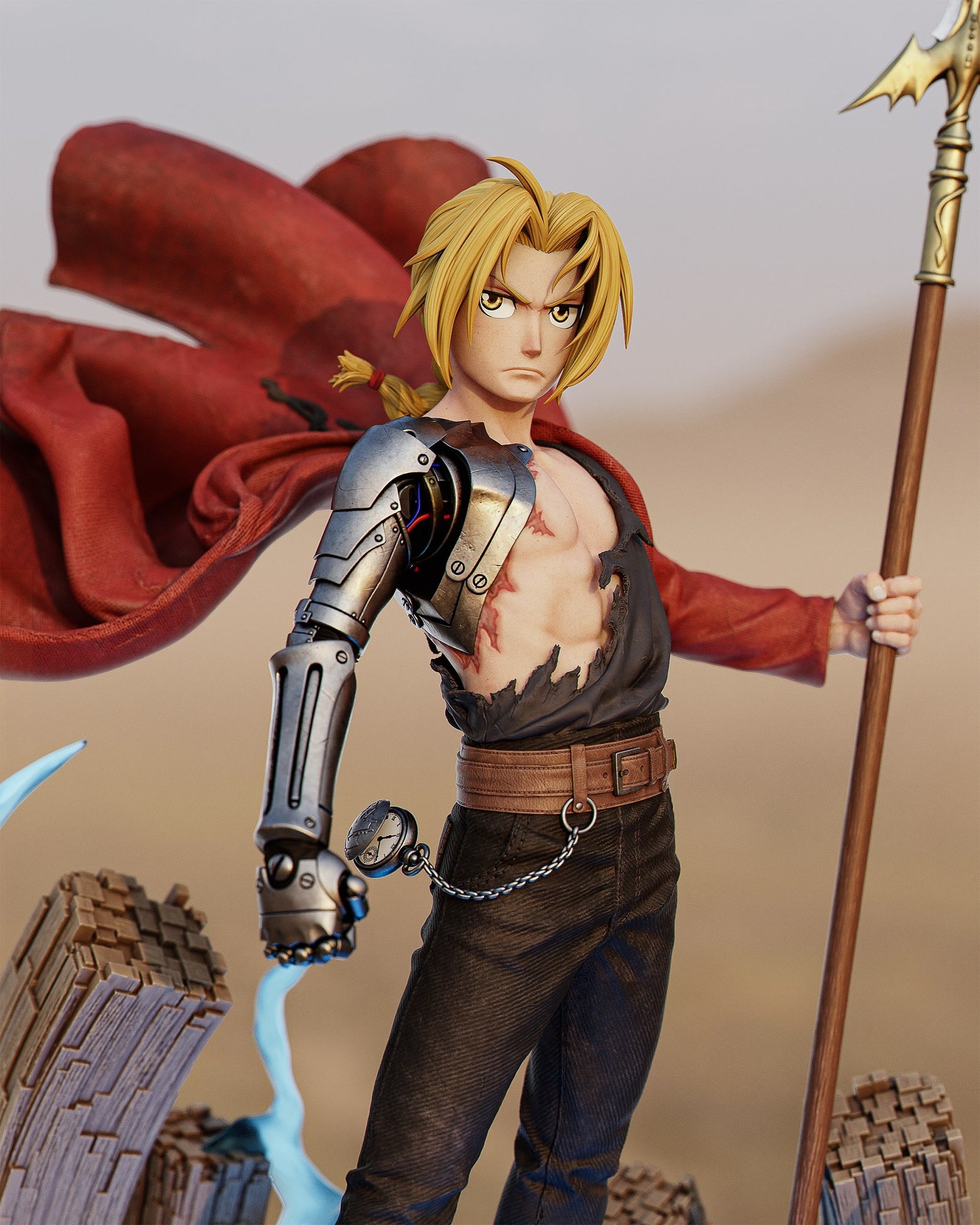 Edward Elric Fullmetal Alchemist resin figure by CA 3D Studios — studio preview 2