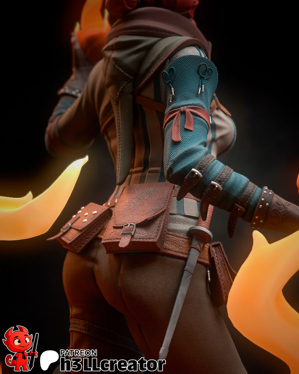 Triss Merigold (The Witcher) resin figure by h3LLcreator — studio render 8