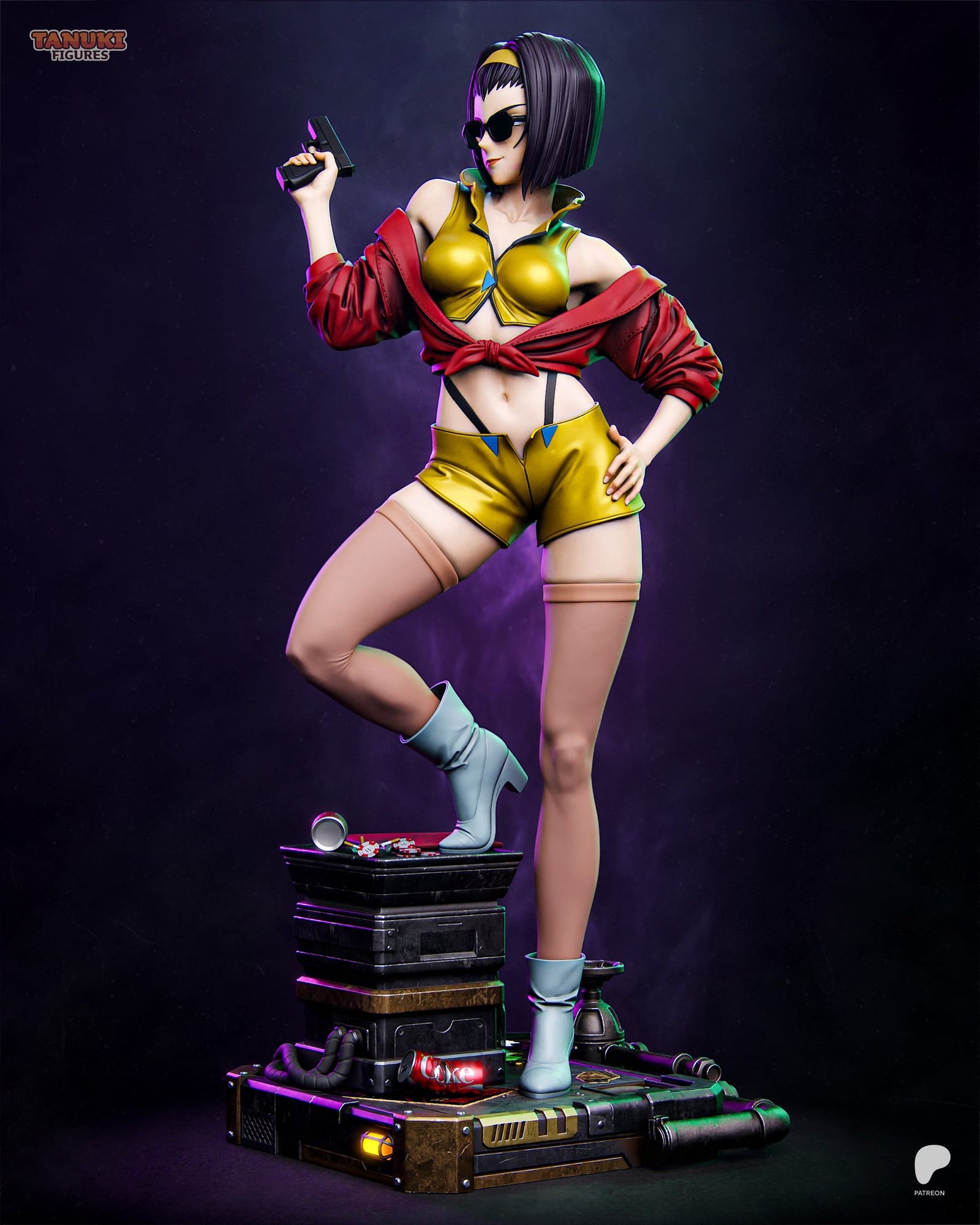Faye Valentine (Cowboy Bebop) resin figure by Tanuki Figures — studio render 2