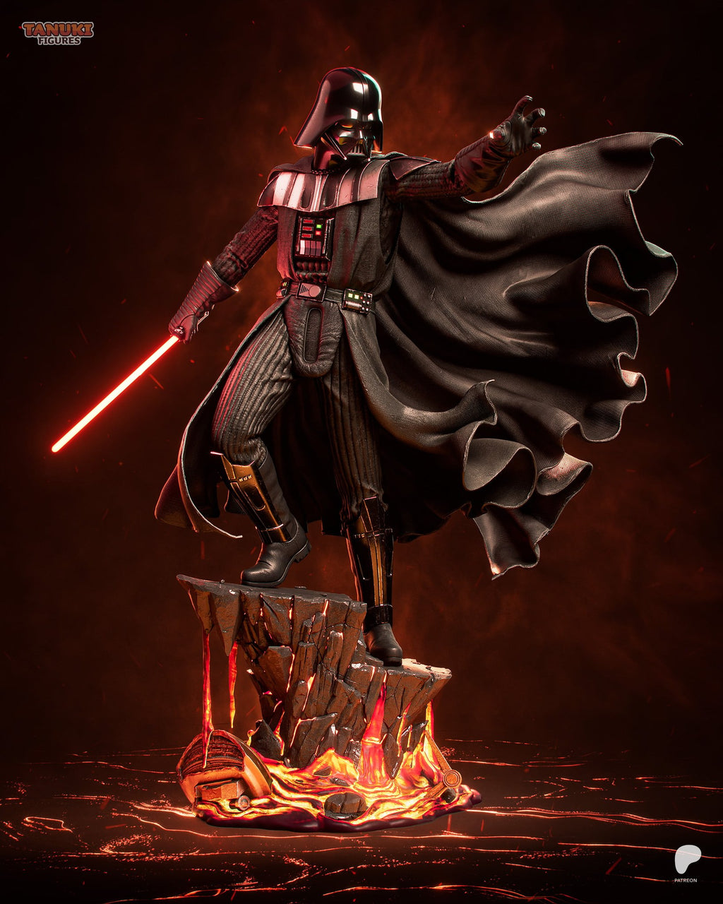 Darth Vader (Star Wars) resin figure by Tanuki Figures — studio render 3