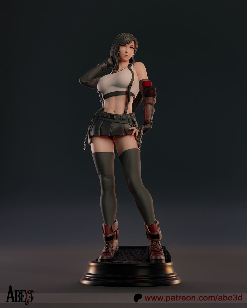 Tifa Lockhart (Final Fantasy) resin figure by Abe3D — studio render 9