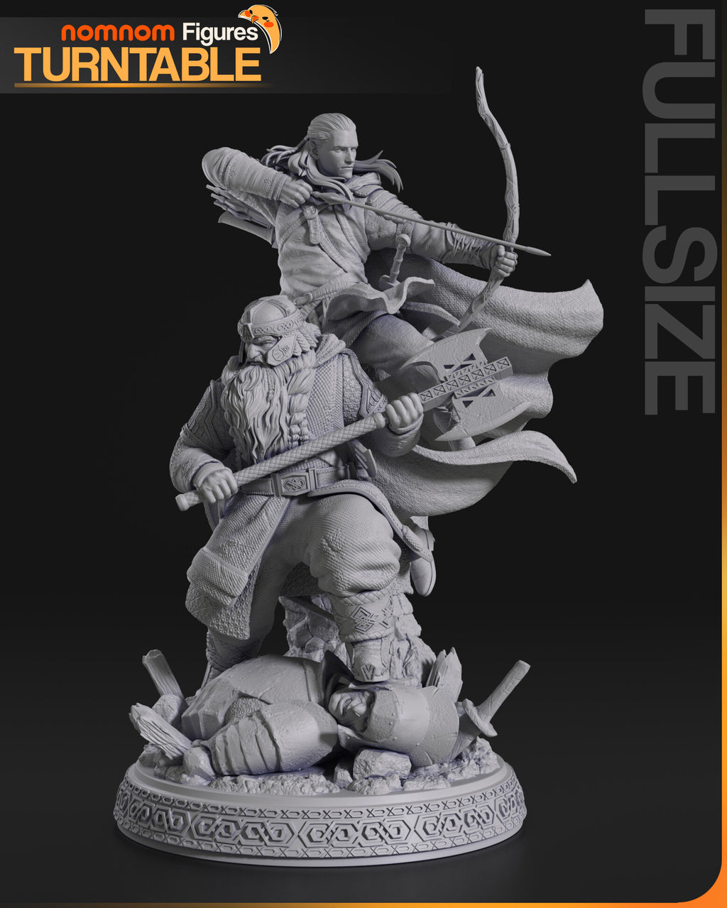 Gimli and Legolas — studio render 7