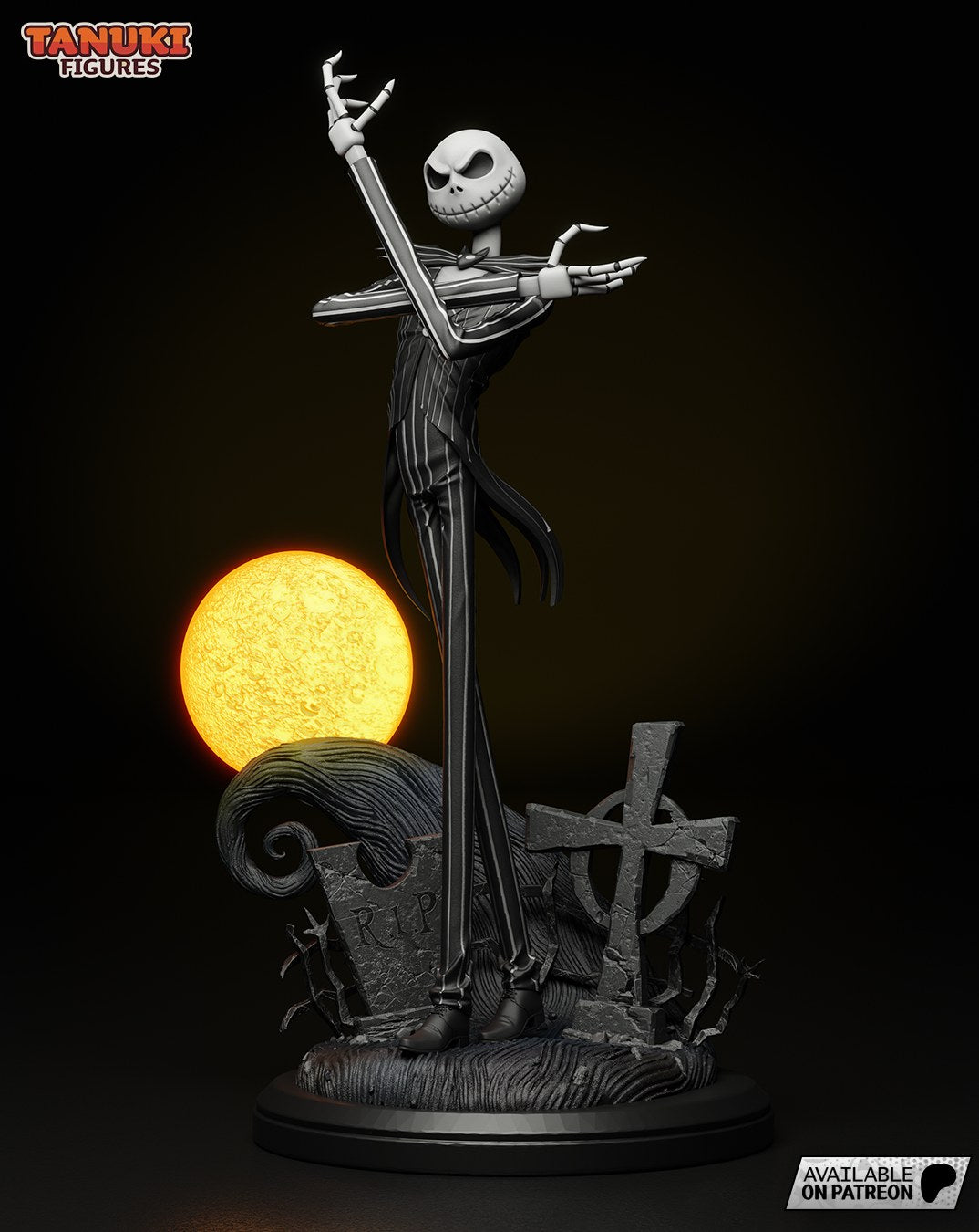 Jack Skellington (The Nightmare Before Christmas) resin figure by Tanuki Figures — studio render 2