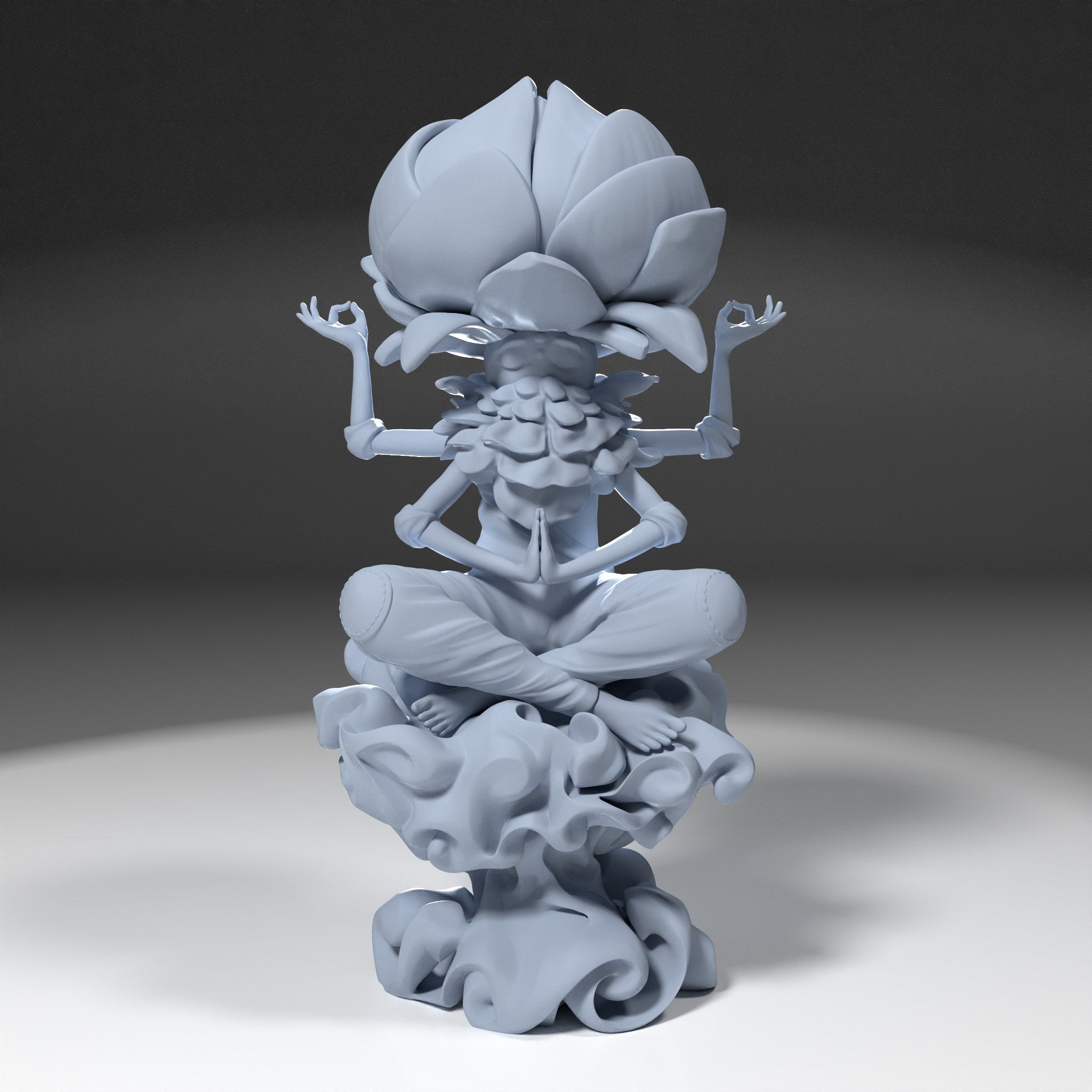 Cabbage Yogi (_Original Characters) resin figure by h3LLcreator — studio render 2