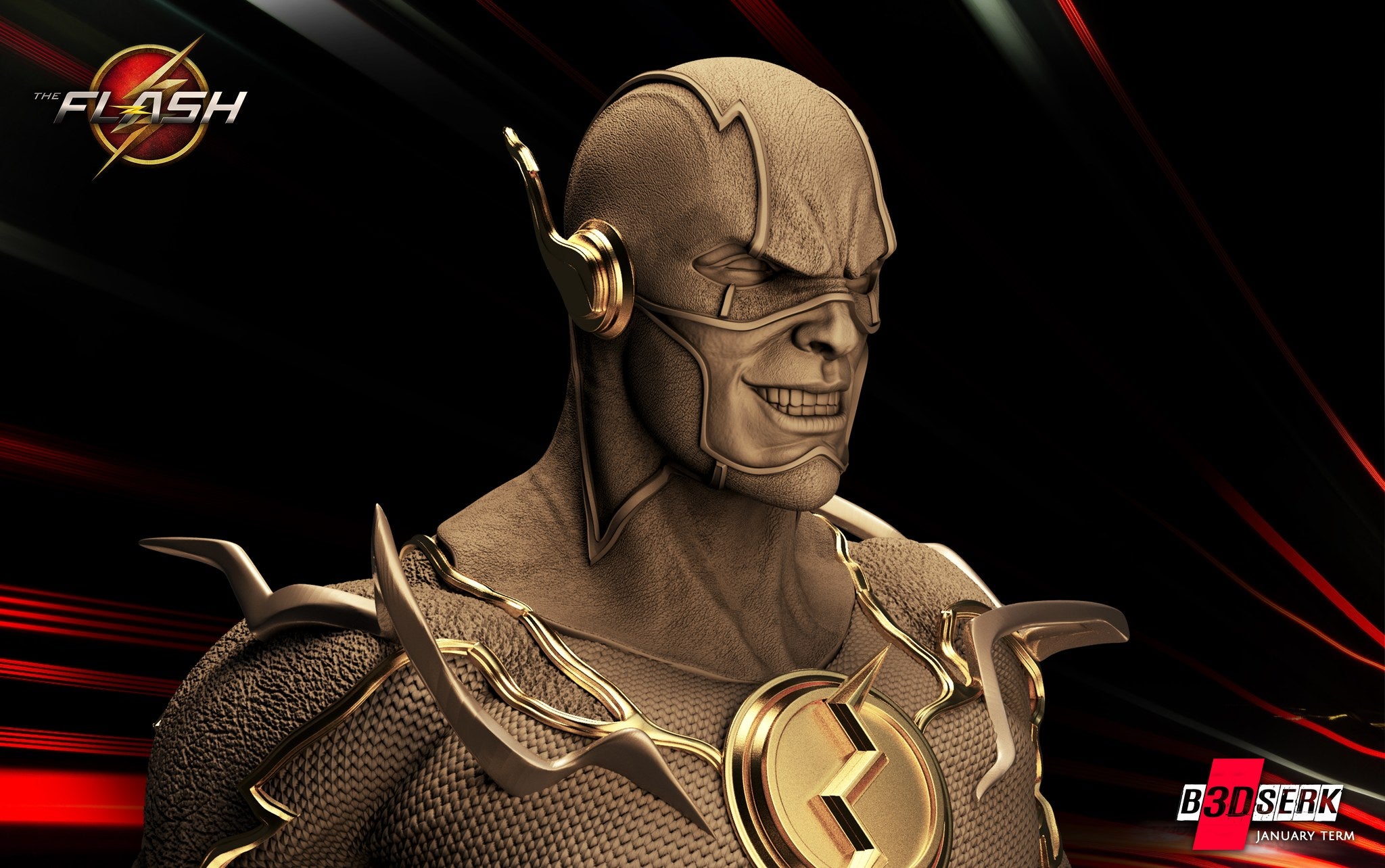 The Flash (DC) resin figure by B3DSERK — studio render 8