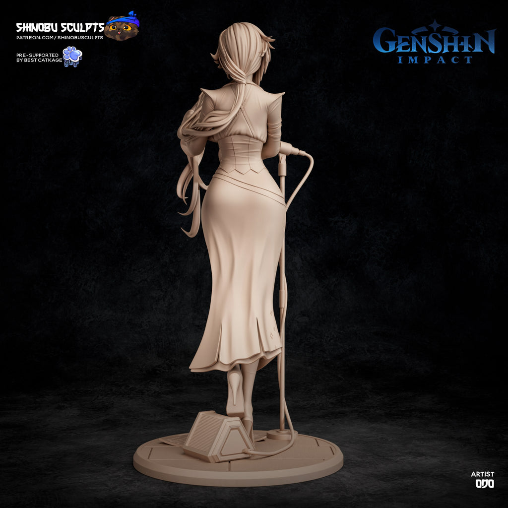 Arlecchino (Genshin Impact) resin figure by Shinobu Sculpts — studio render 7