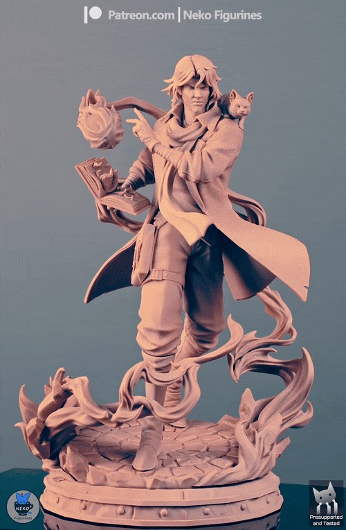 Caleb Widogast (Critical Role) resin figure by Neko Figurines — studio render 3