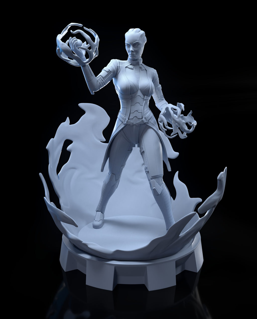 Liara T'Soni (Mass Effect) resin figure by h3LLcreator — studio render 2