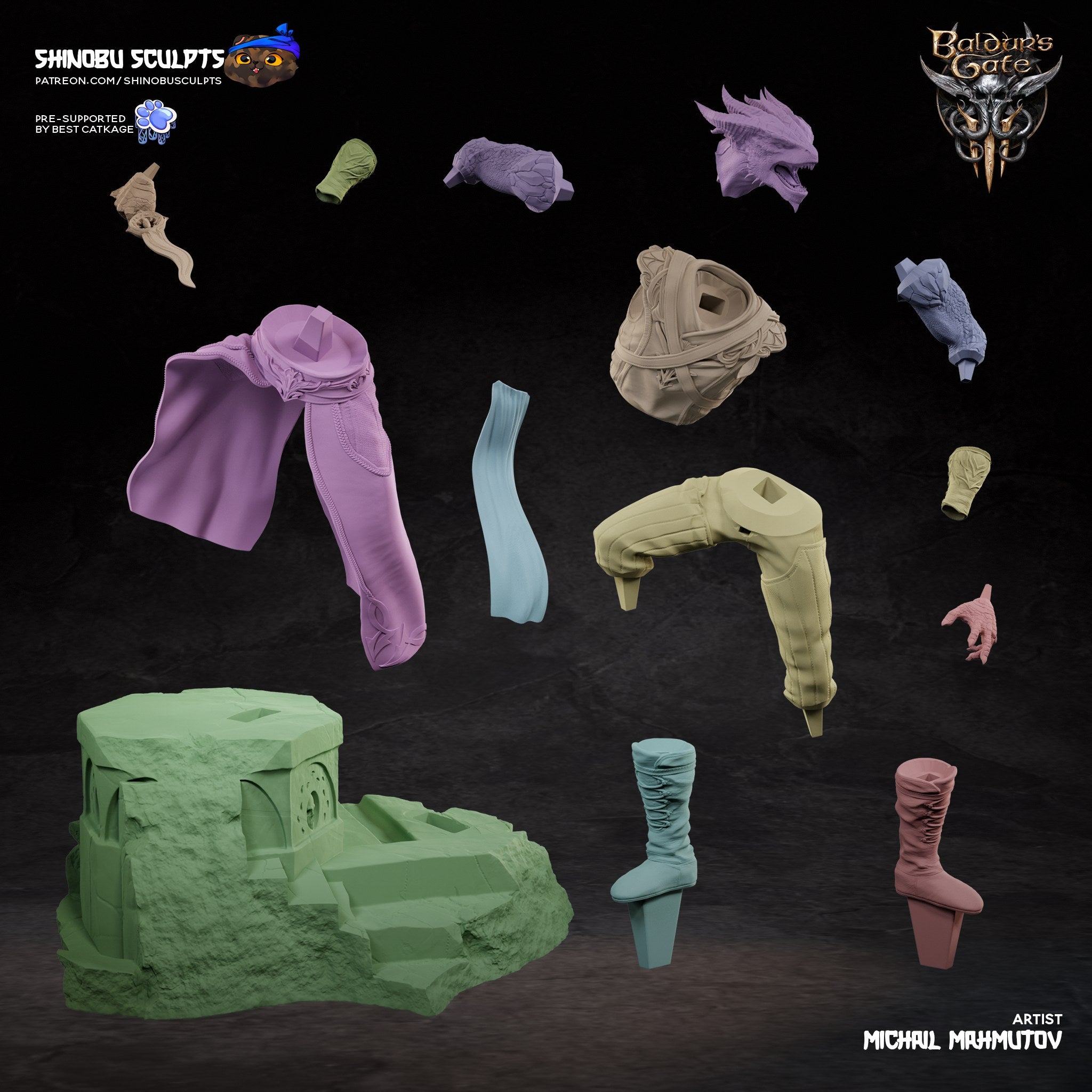 Dark Urge (Baldur's Gate) resin figure by Shinobu Sculpts — studio render 7