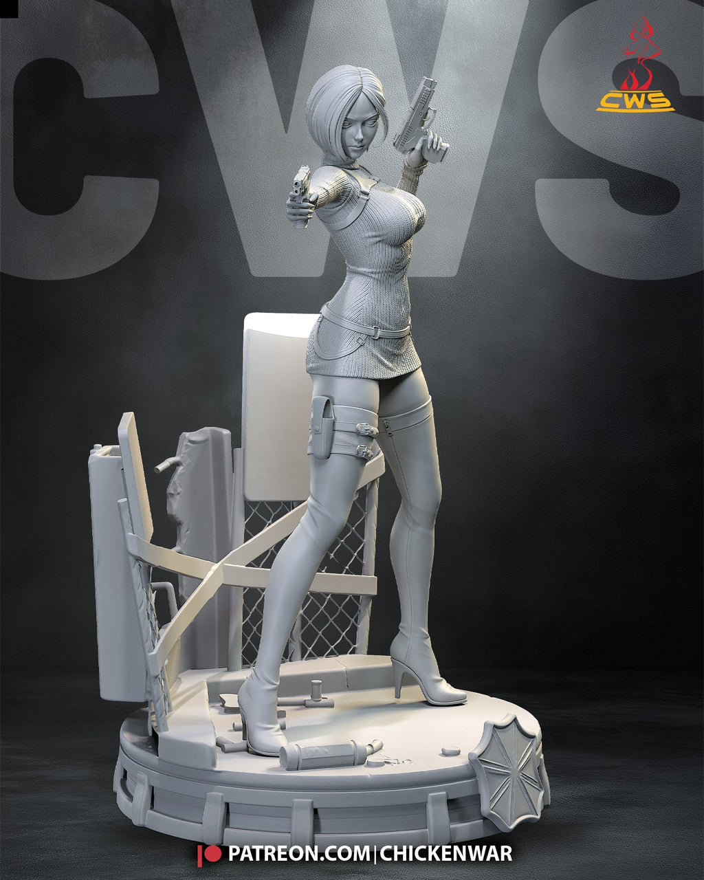 Ada Wong (Resident Evil) resin figure by CW Studio — studio render 10
