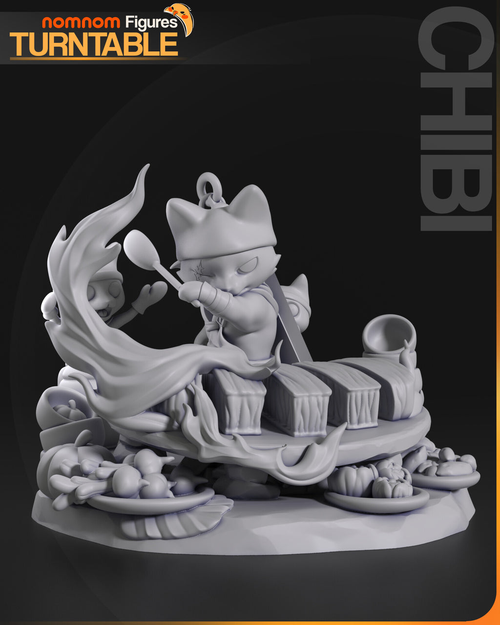 Meowscular Chef — studio render 4