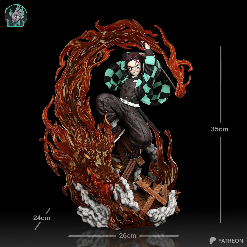Tanjiro Kamado (Demon Slayer) resin figure by Kaidan 3D — studio render 7
