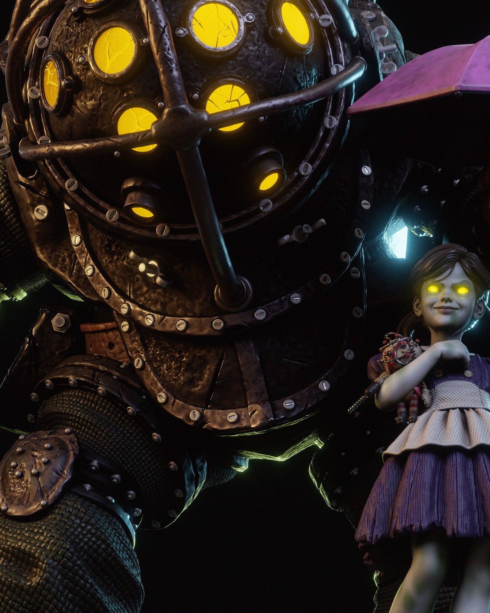 Big Daddy and Little Sister — studio render 1