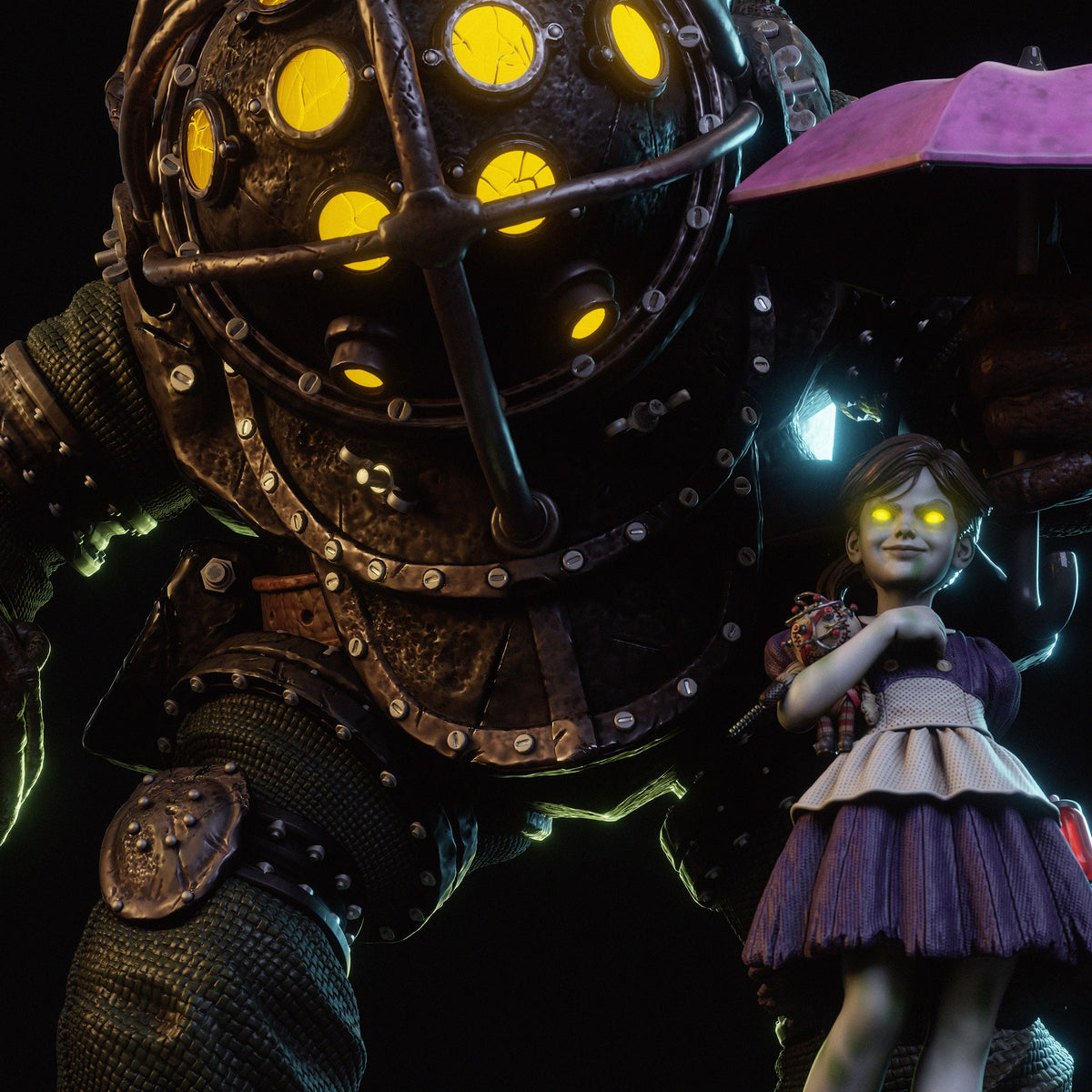 Big Daddy and Little Sister — studio render 1