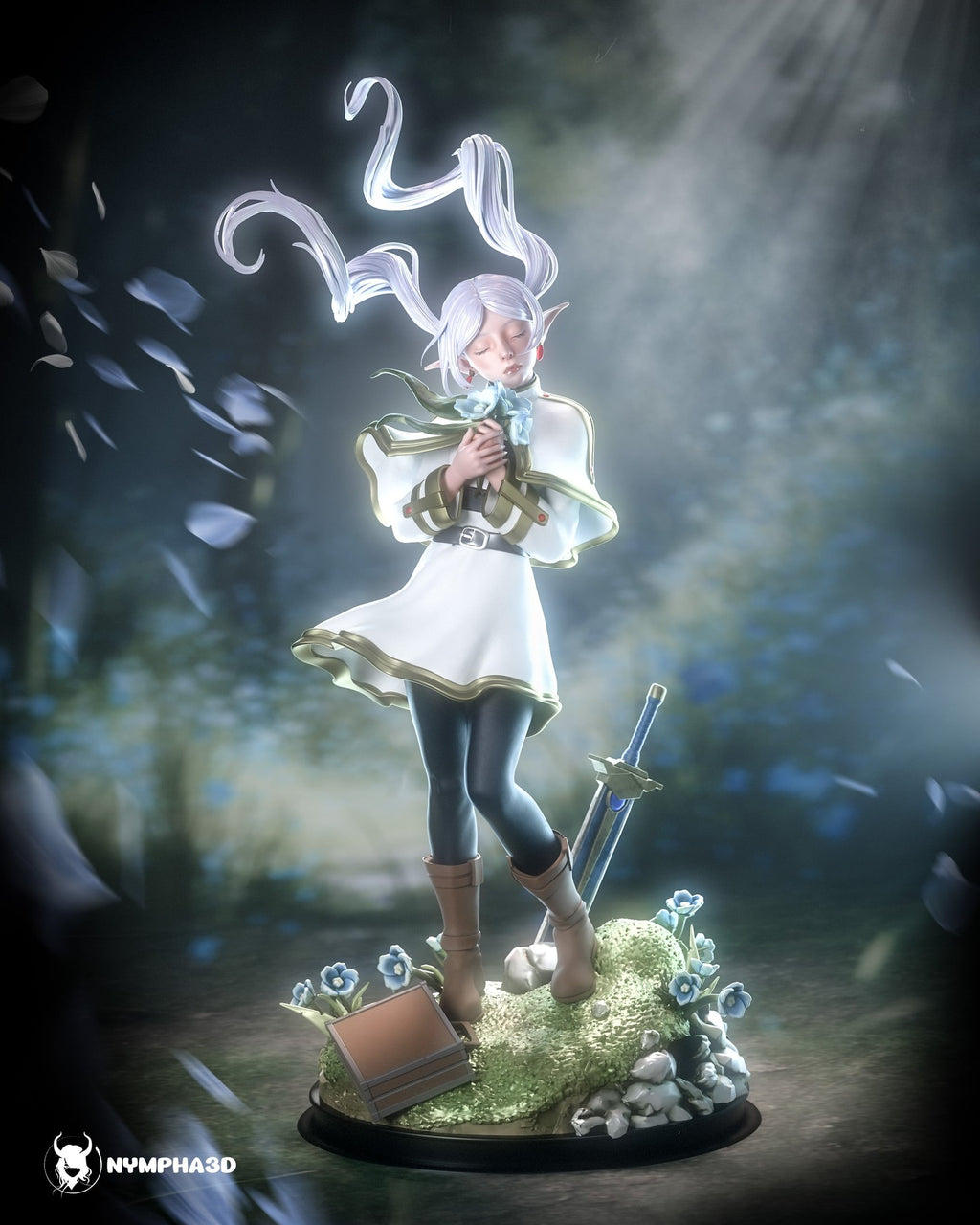 Frieren (Frieren Beyond Journey's End) resin figure by Nympha — studio render 1