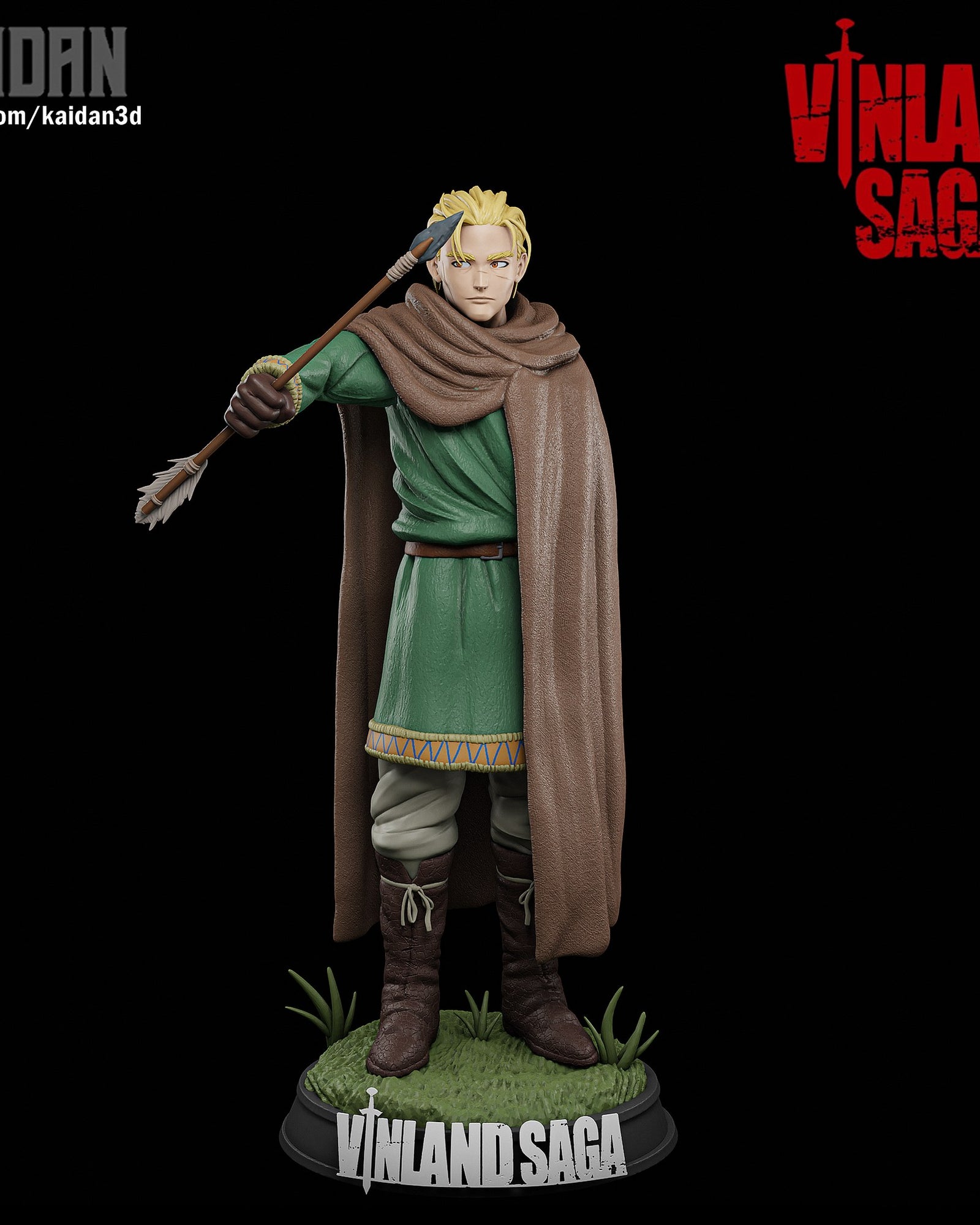 Thorfinn (Vinland Saga) resin figure by Kaidan 3D — studio render 2