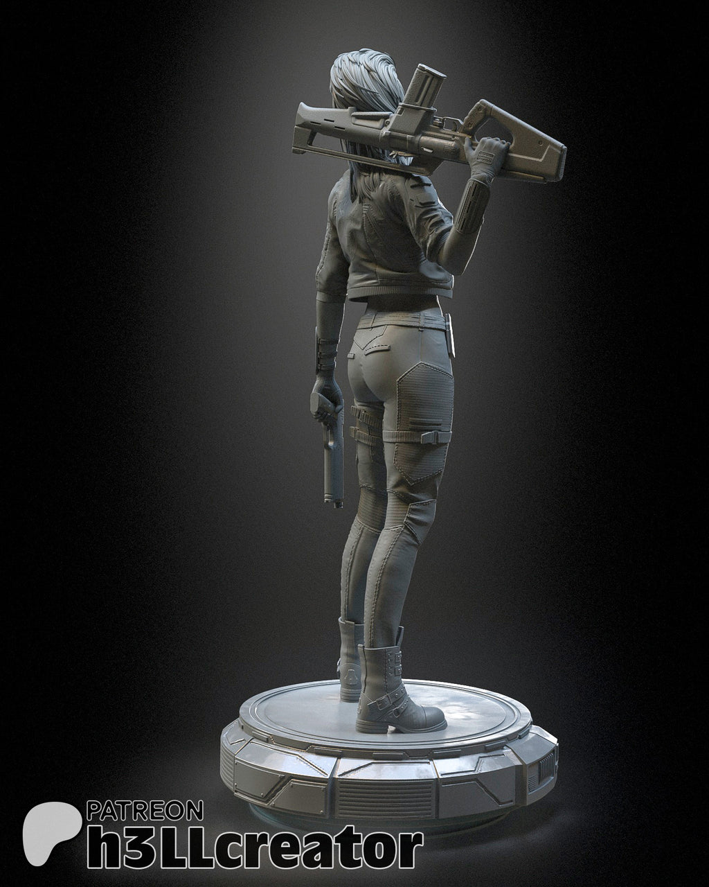 Rogue Amendiares (Cyberpunk 2077) resin figure by h3LLcreator — studio render 12