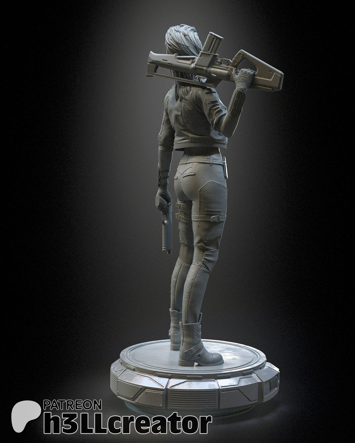 Rogue Amendiares (Cyberpunk 2077) resin figure by h3LLcreator — studio render 12