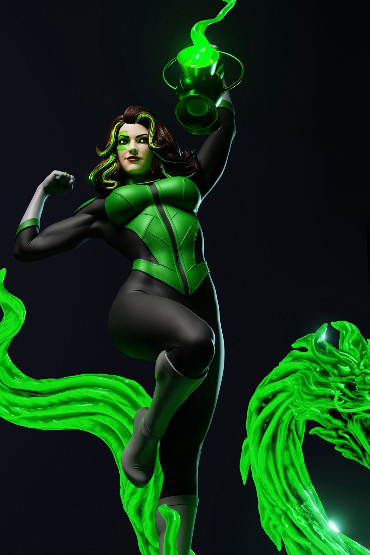 Jessica Cruz (DC) resin figure by Abe3D — studio render 6