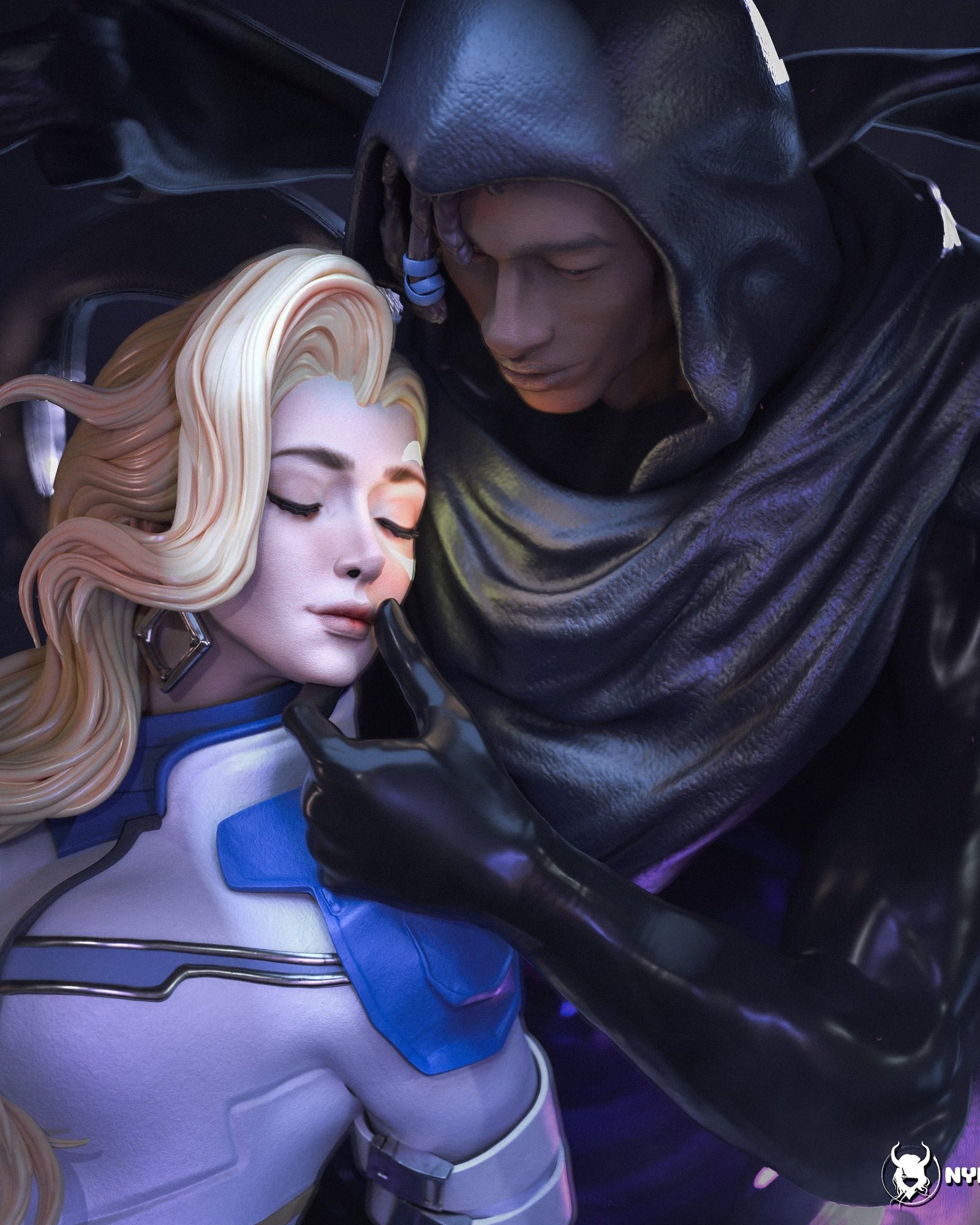 Cloak and Dagger (Marvel) resin figure by Nympha — studio render 4