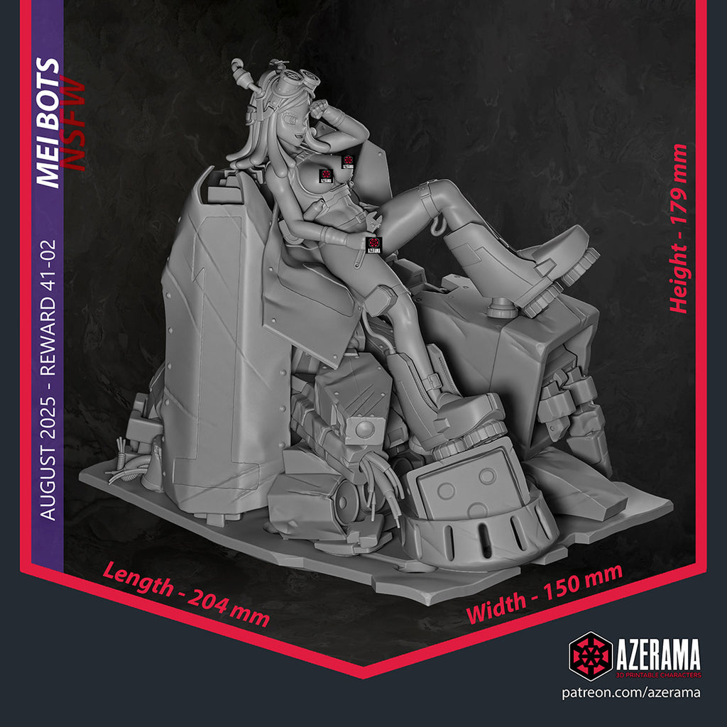 Mei Hatsume (My Hero Academia) resin figure by Azerama — studio render 3