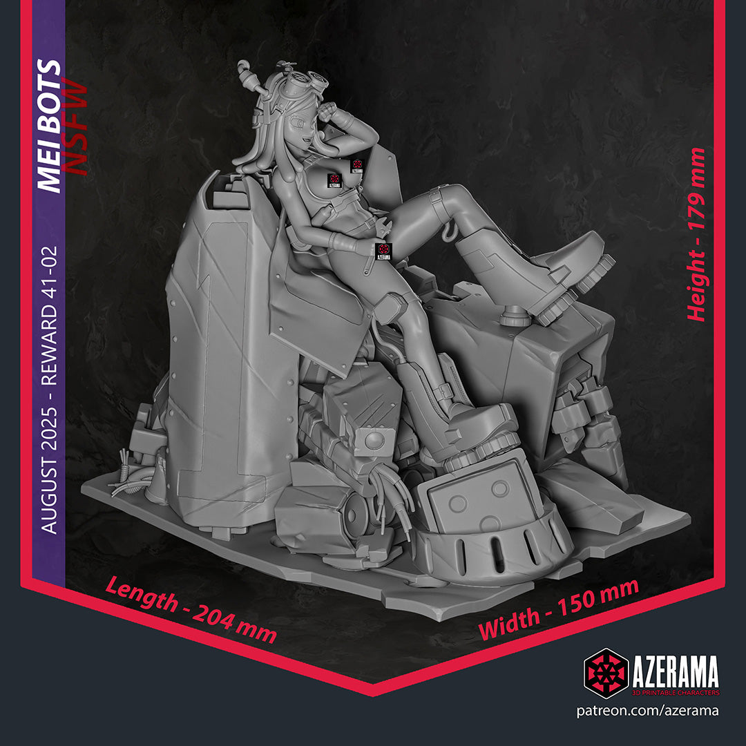 Mei Hatsume (My Hero Academia) resin figure by Azerama — studio render 3