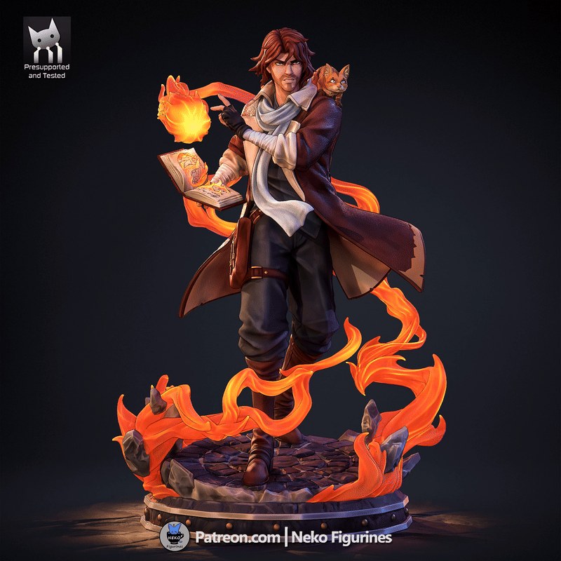 Caleb Widogast (Critical Role) resin figure by Neko Figurines — studio render 2