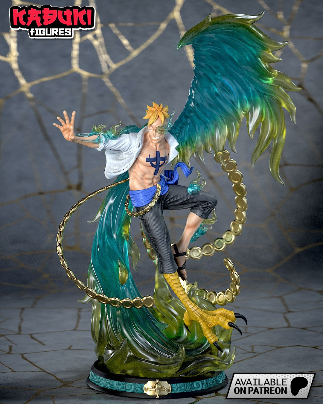 Marco (One Piece) resin figure by Tanuki Figures — studio render 4