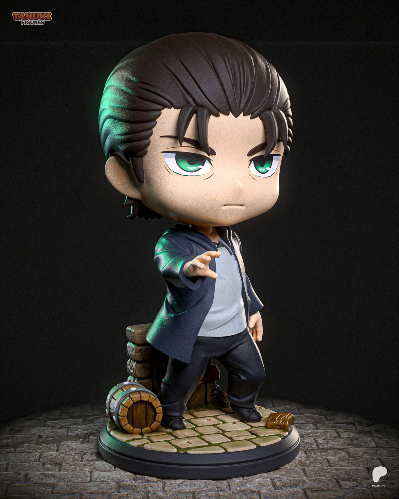 Eren Yeager (Attack on Titan) resin figure by Tanuki Figures — studio render 2