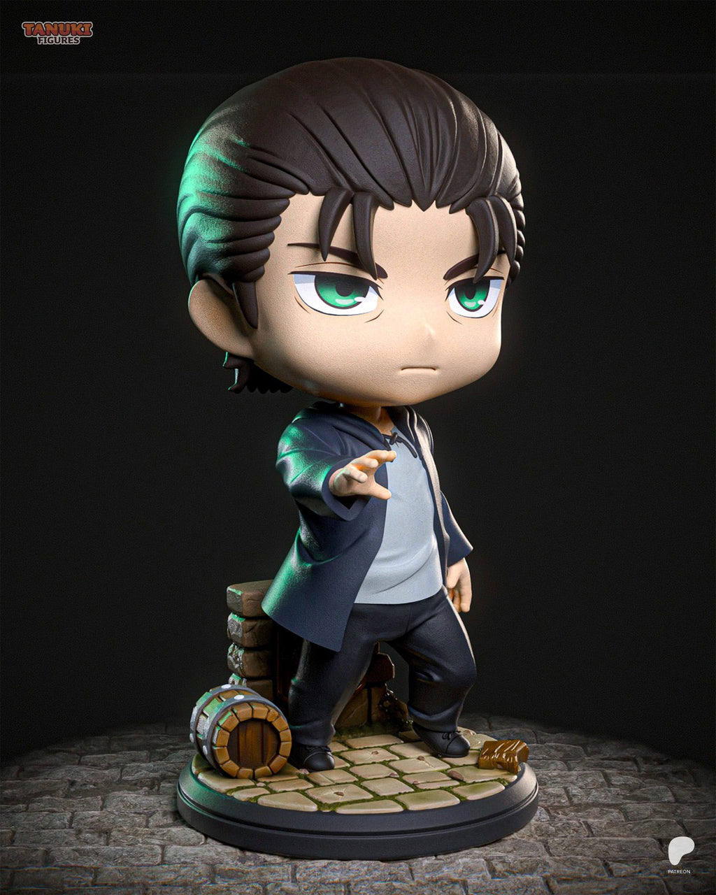 Eren Yeager (Attack on Titan) resin figure by Tanuki Figures — studio render 2