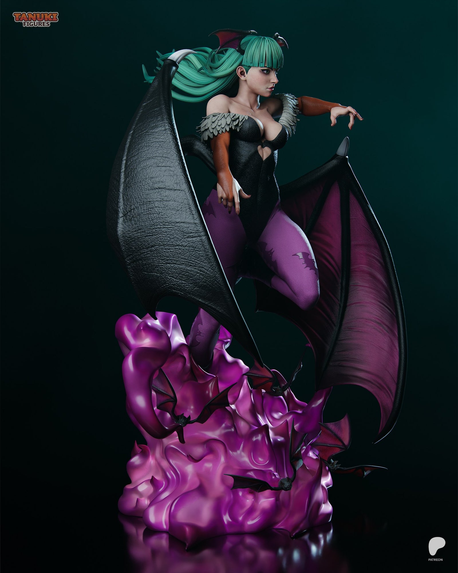 Morrigan Aensland (Darkstalkers) resin figure by Tanuki Figures — studio render 5