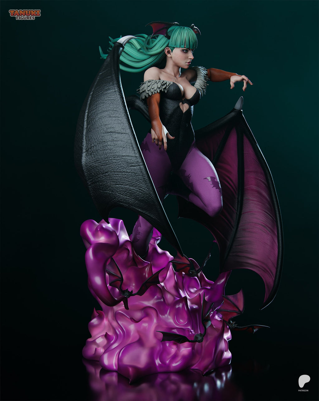 Morrigan Aensland (Darkstalkers) resin figure by Tanuki Figures — studio render 5