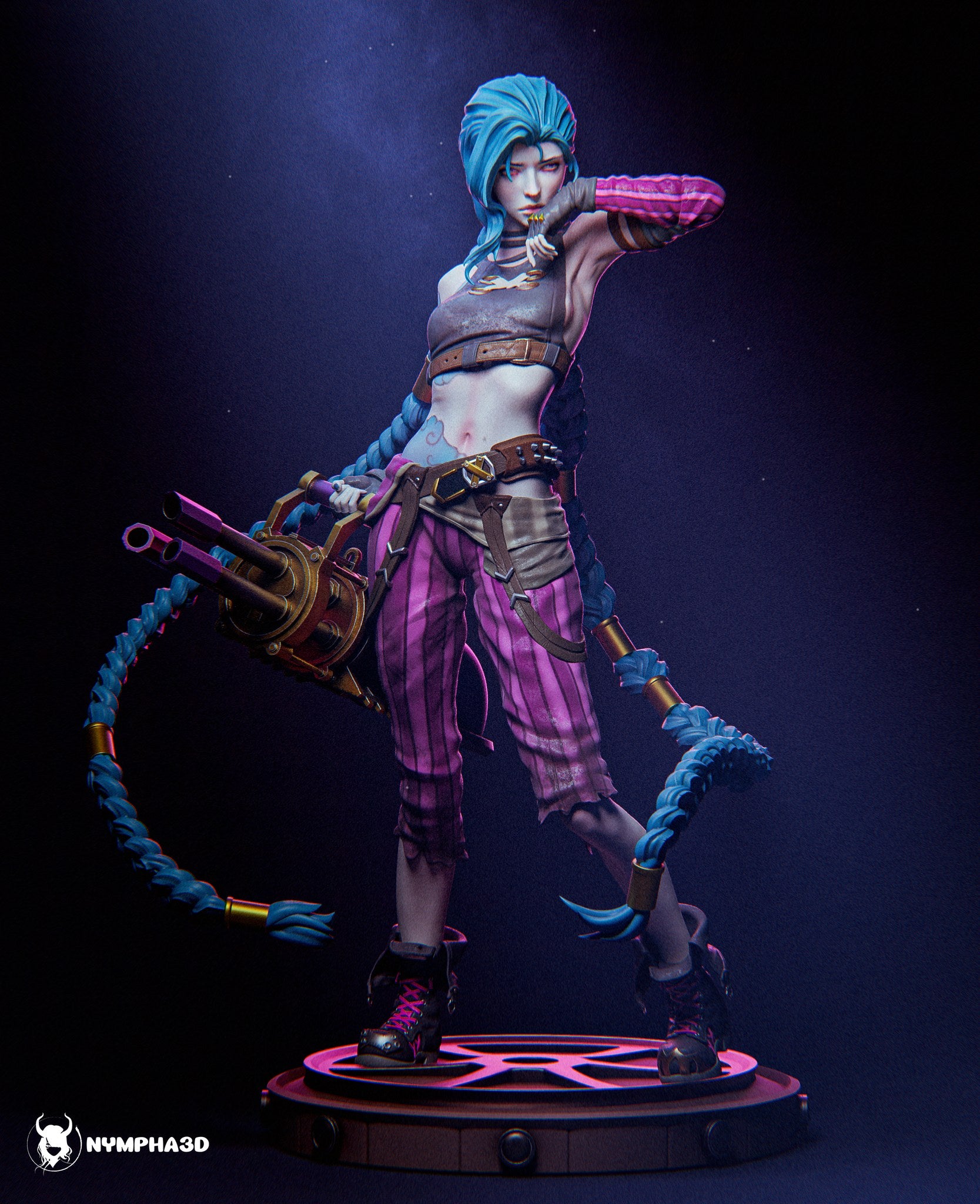 Jinx (Arcane) resin figure by Nympha — studio render 5