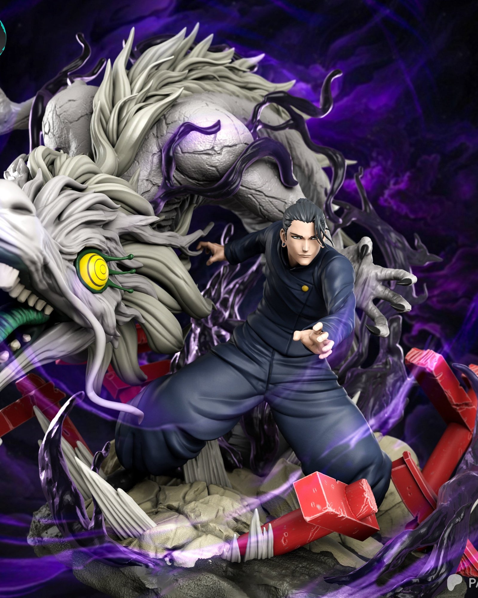 Suguru Geto (Jujutsu Kaisen) resin figure by Kaidan 3D — studio render 2