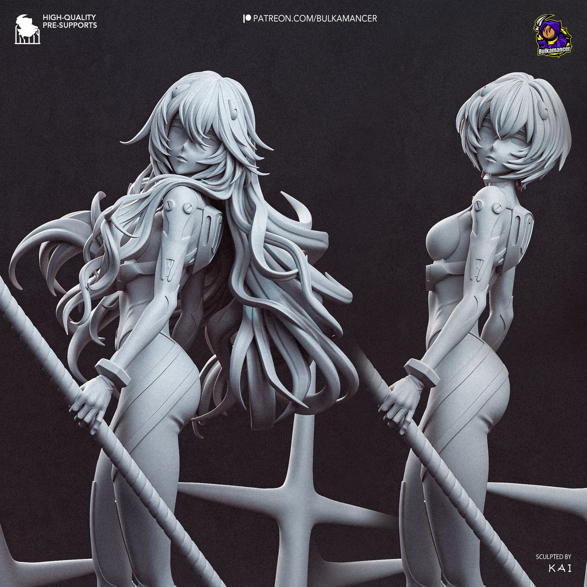 Rei Ayanami (Evangelion) resin figure by Bulkamancer — studio render 19