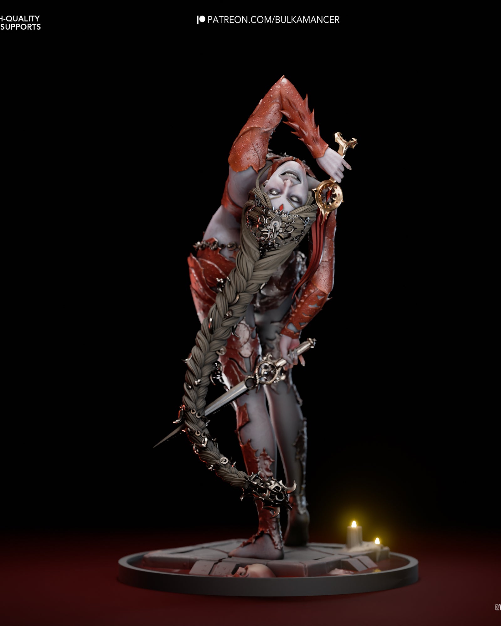 Orin the Red (Baldur's Gate) resin figure by Bulkamancer — studio render 3