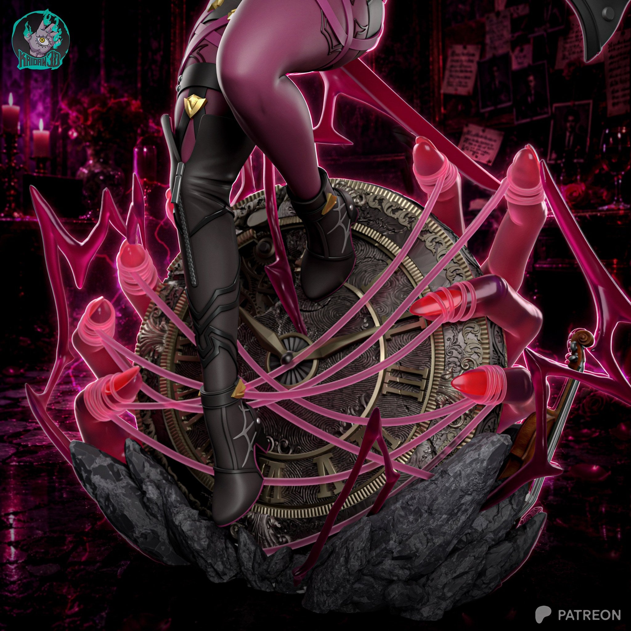 Kafka (Honkai Star Rail) resin figure by Kaidan 3D — studio render 3