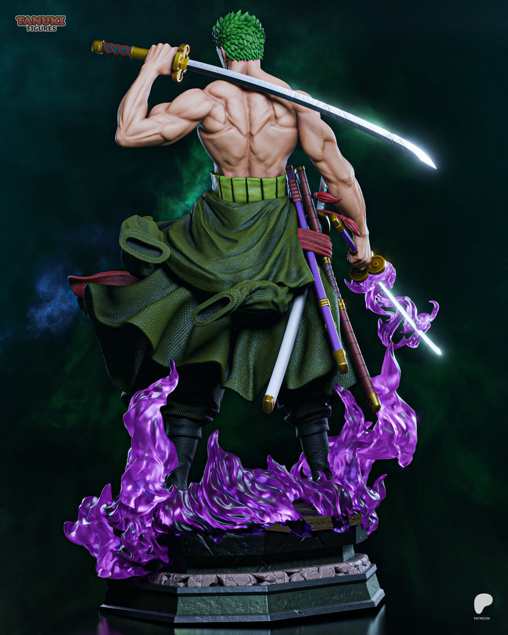 Roronoa Zoro (One Piece) resin figure by Tanuki Figures — studio render 5