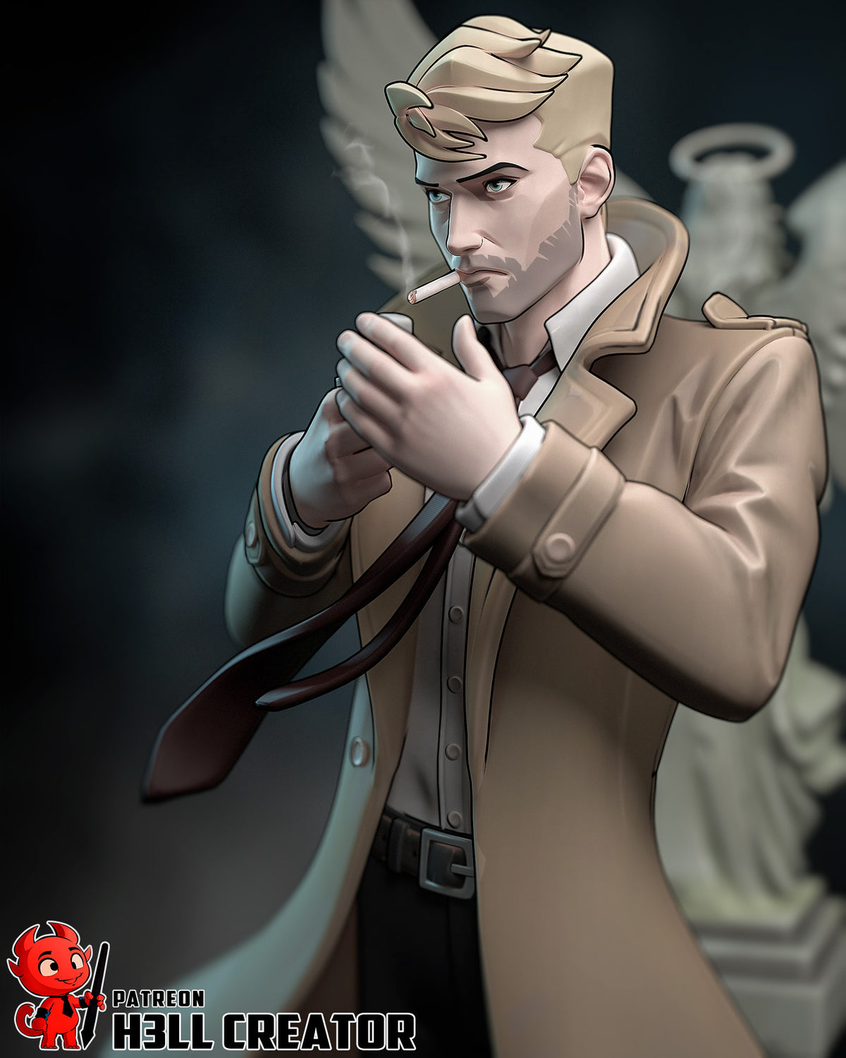 John Constantine (DC) resin figure by h3LLcreator — studio render 5