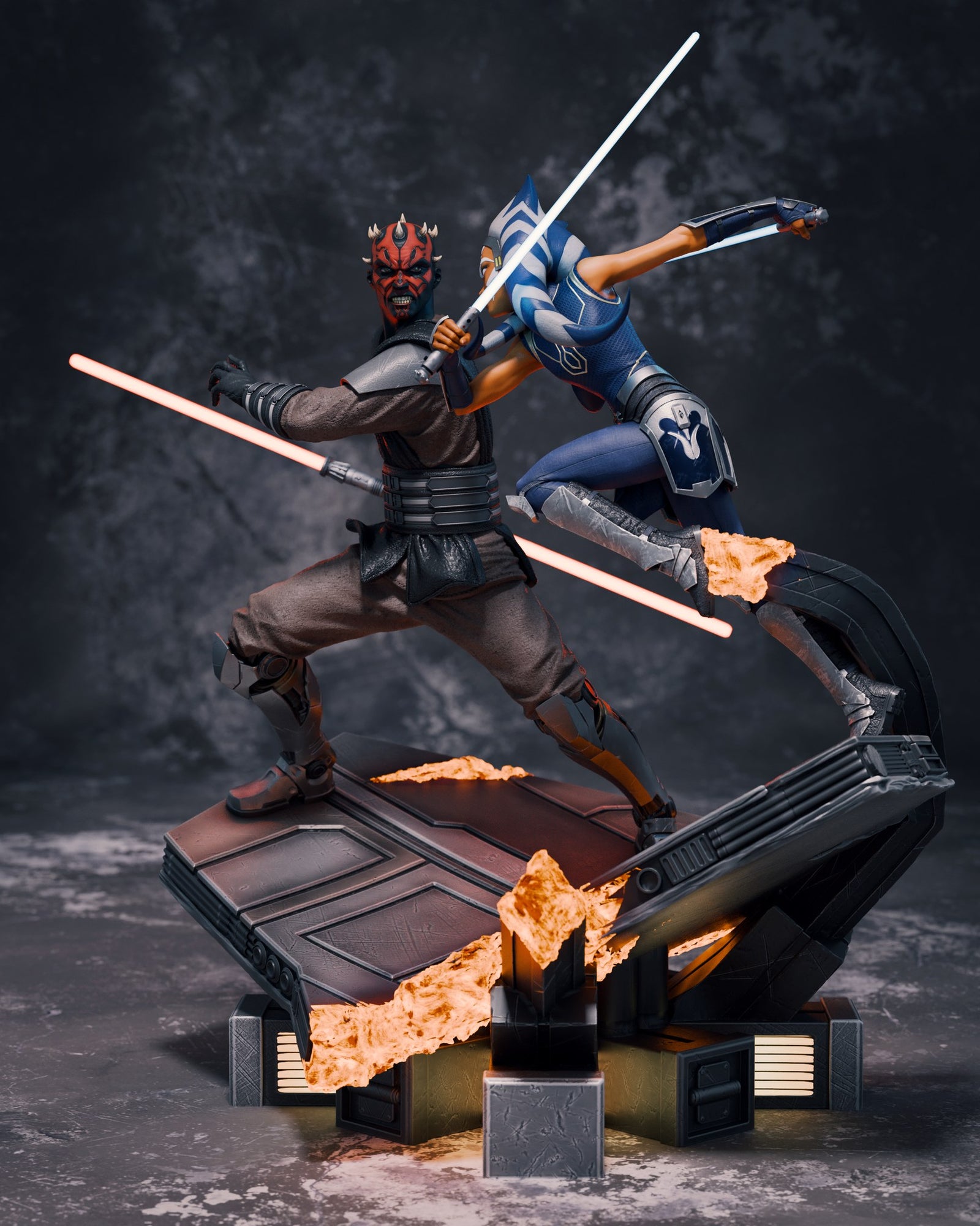 Ahsoka Tano and Darth Maul — studio render 5