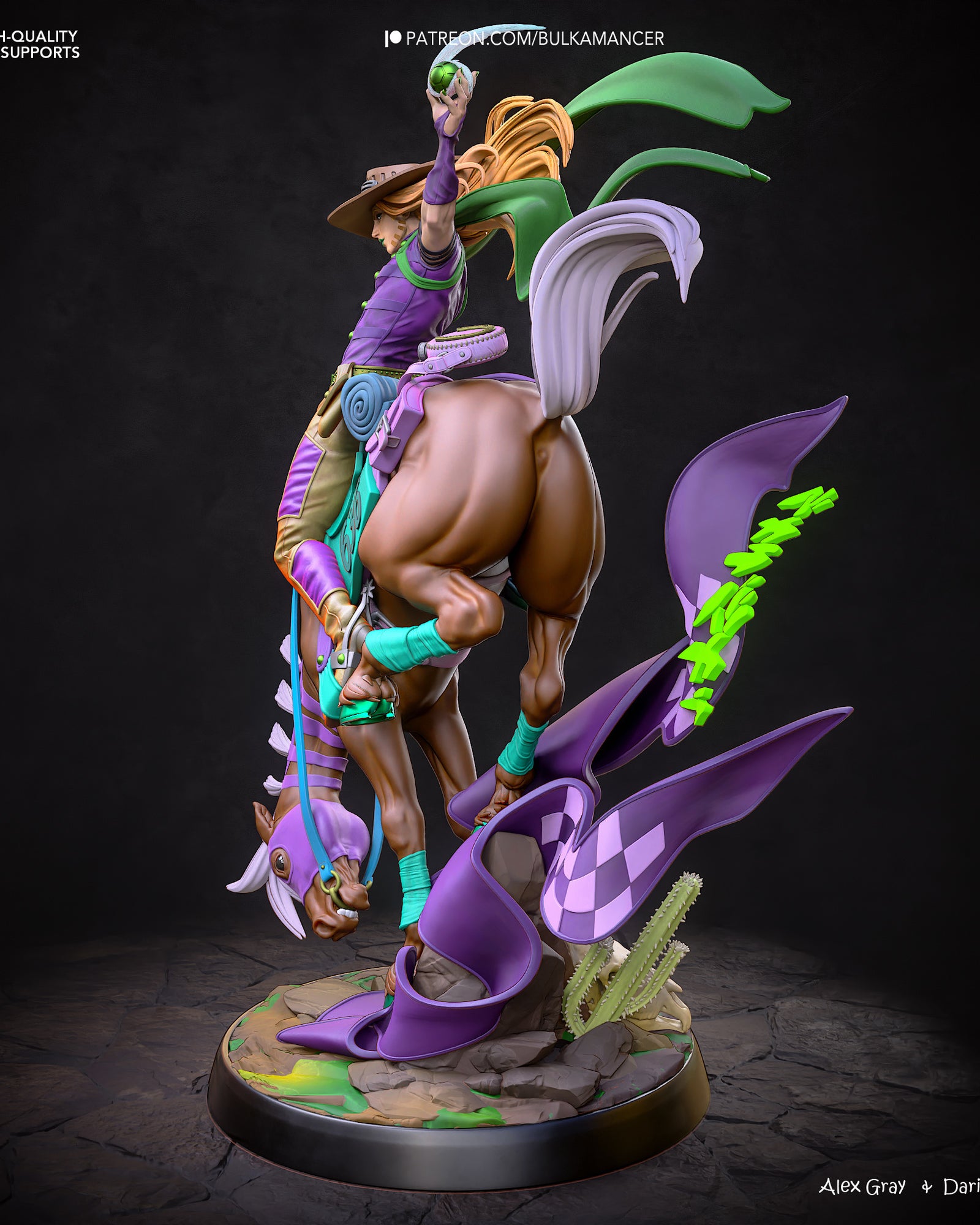 Gyro Zeppeli (Jojo's Bizarre Adventure) resin figure by Bulkamancer — studio render 5