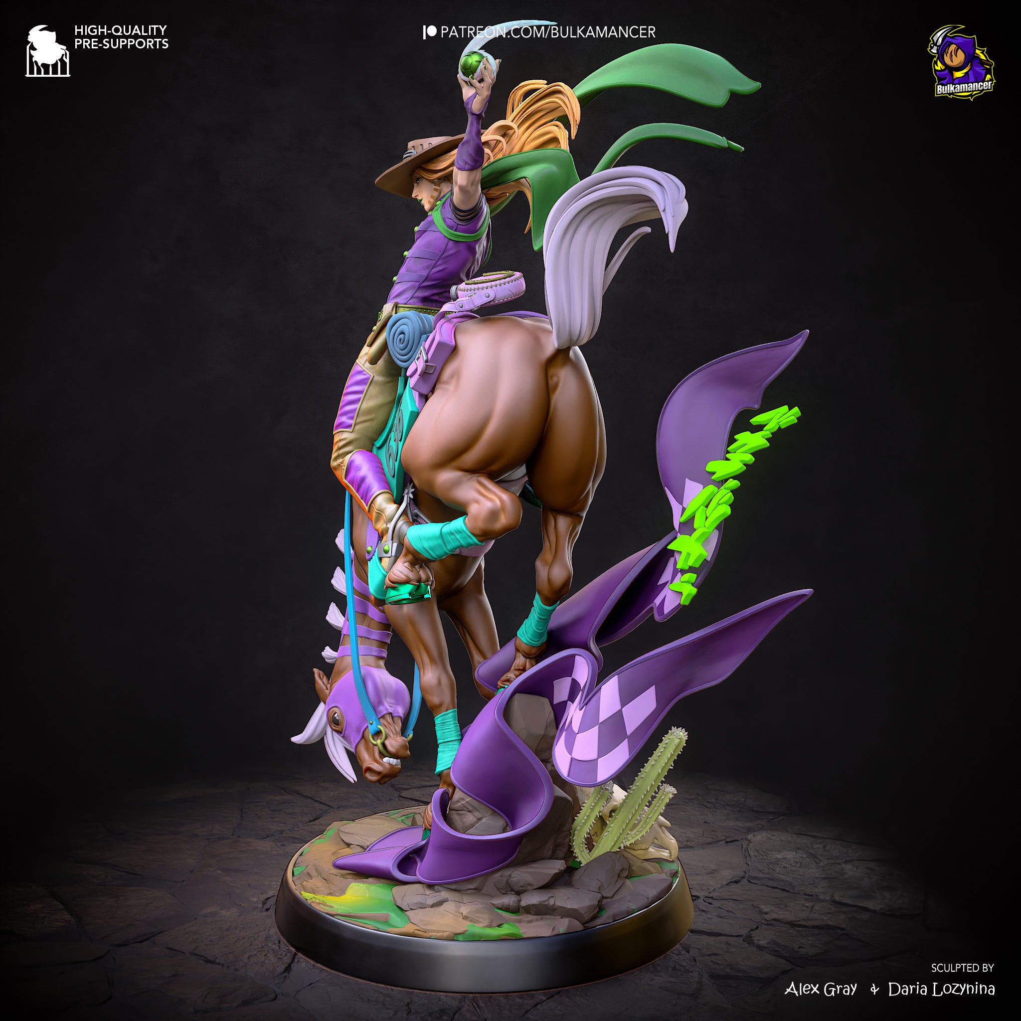 Gyro Zeppeli (Jojo's Bizarre Adventure) resin figure by Bulkamancer — studio render 5