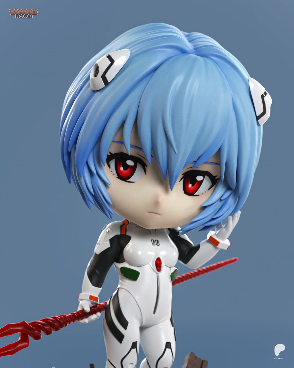 Rei Ayanami (Evangelion) resin figure by Tanuki Figures — studio render 2