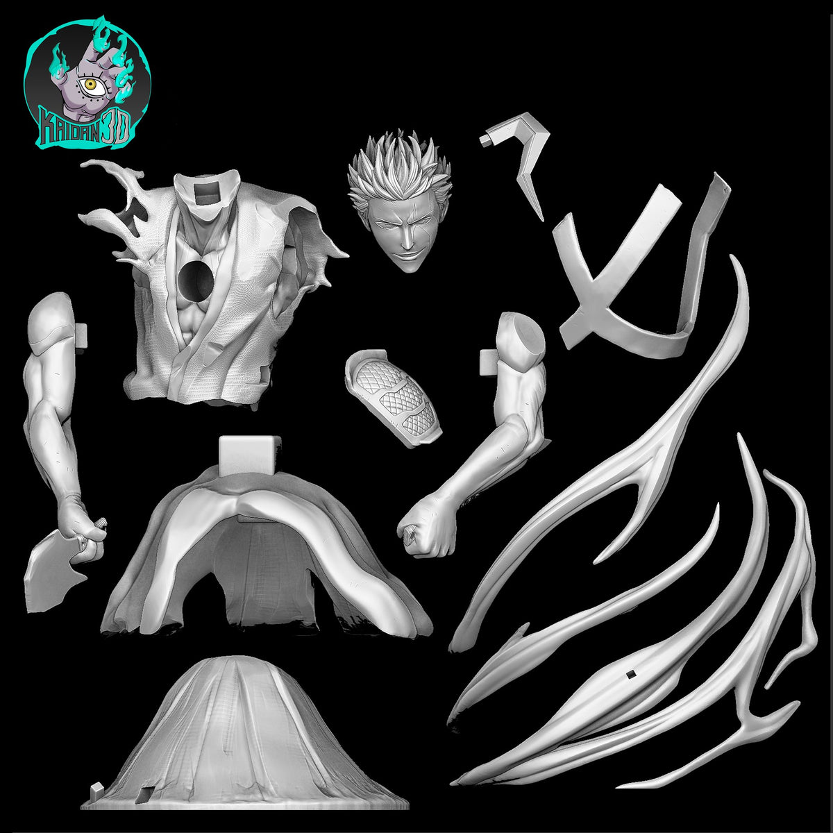 Ichigo Kurosaki (Bleach) resin figure by Kaidan 3D — studio render 2
