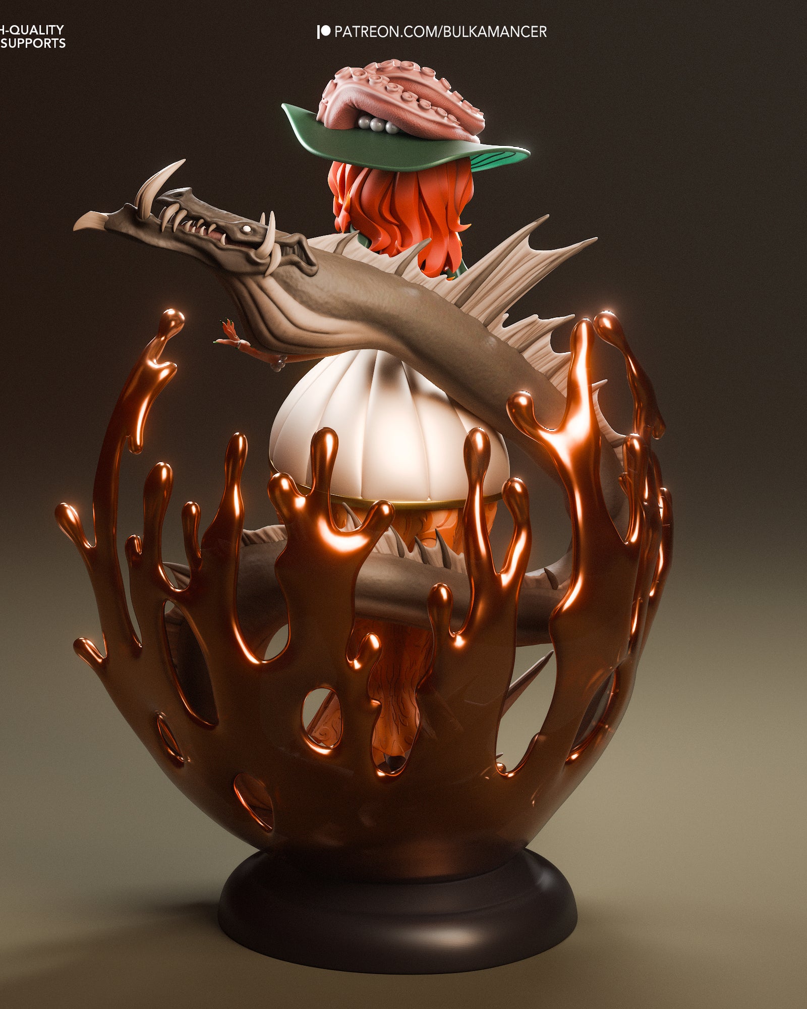Rum Baba (Unbreadable) resin figure by Bulkamancer — studio render 5