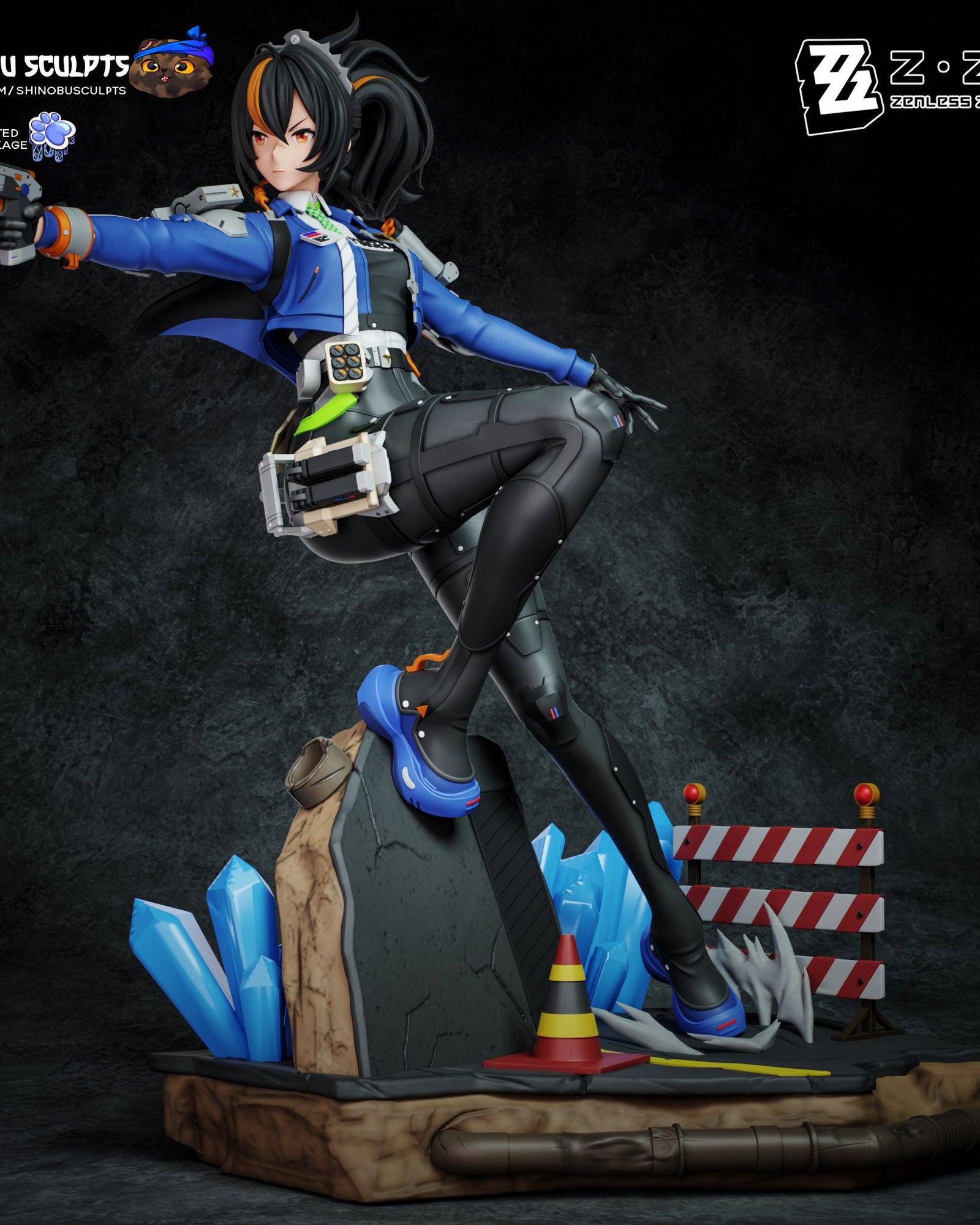 Zhu Yuan (Zenless Zone Zero) resin figure by Shinobu Sculpts — studio render 2