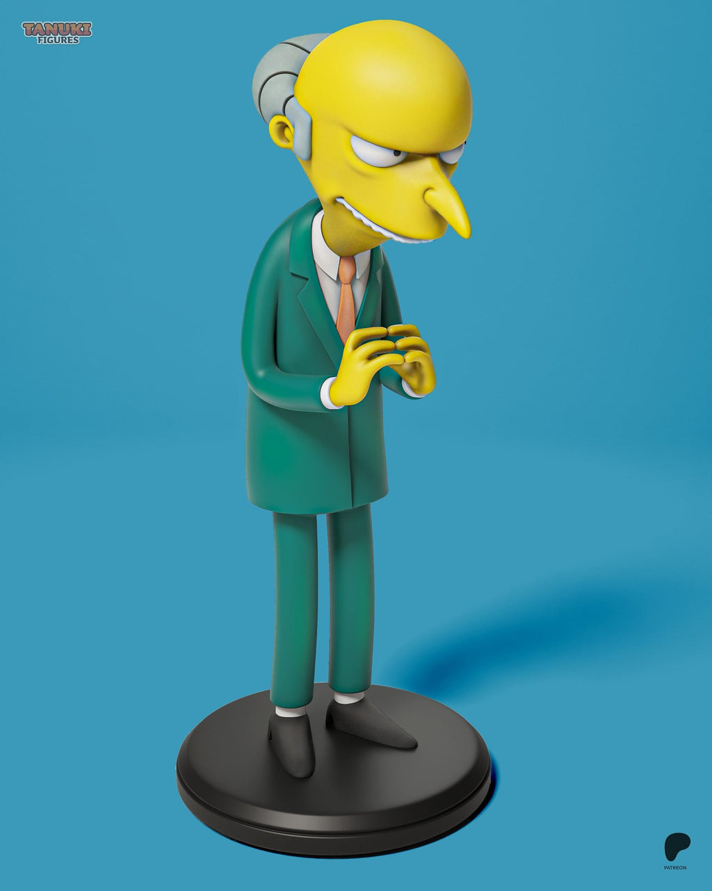 Montgomery Burns (The Simpsons) resin figure by Tanuki Figures — studio render 1