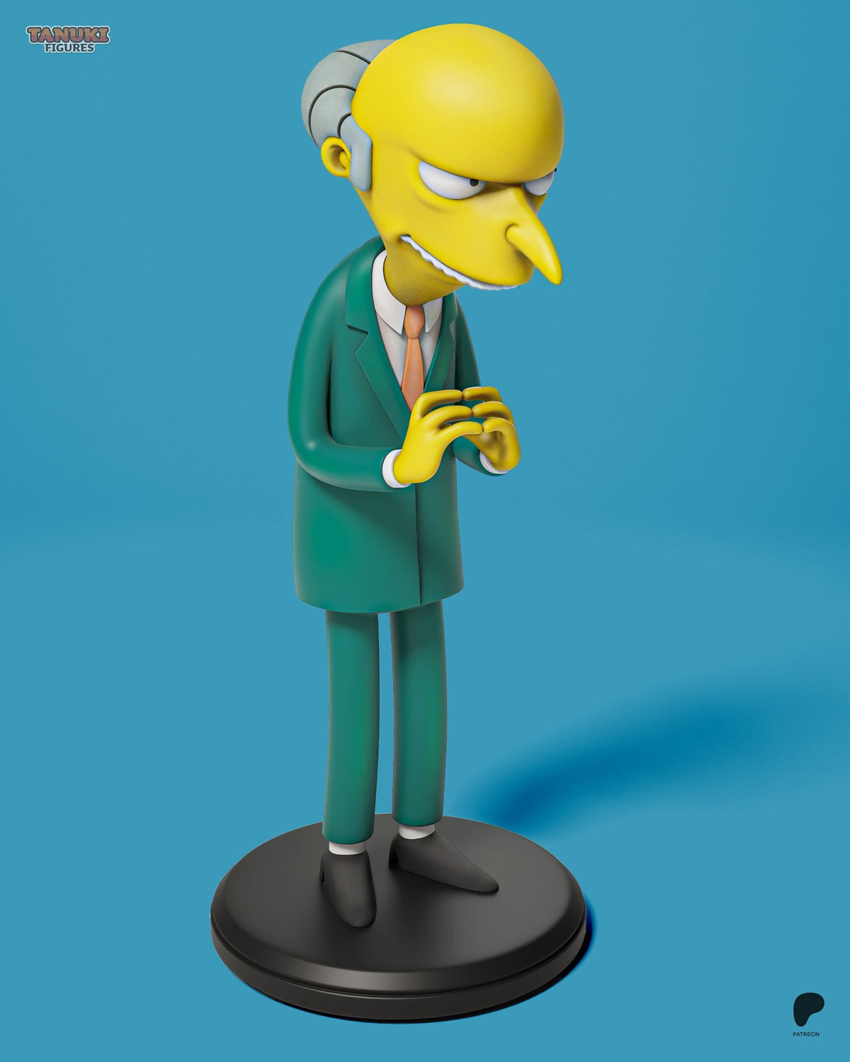 Montgomery Burns (The Simpsons) resin figure by Tanuki Figures — studio render 1