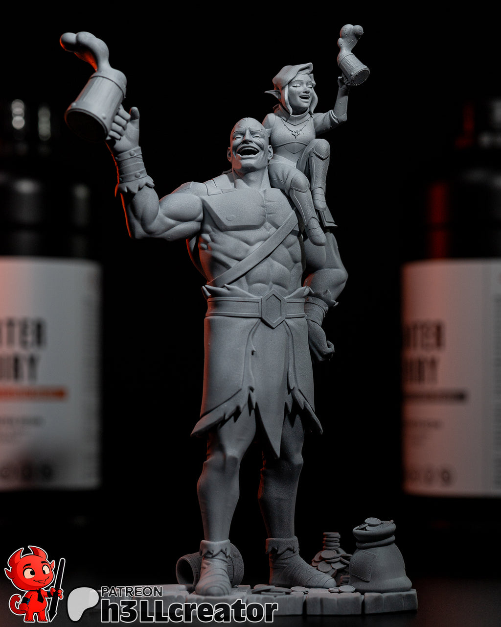 Grog and Pike (Critical Role) resin figure by h3LLcreator — studio render 4